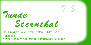 tunde sternthal business card